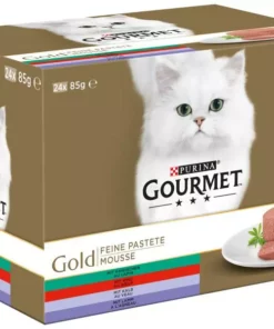 Purina Nassfutter Gourmet Gold feine Pastete Fleisch, 24 x 85 g
