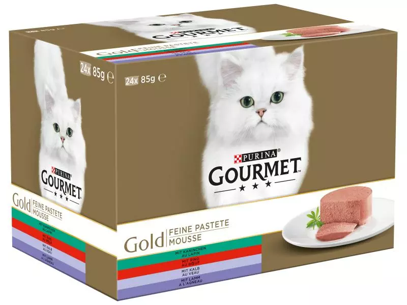 Purina Nassfutter Gourmet Gold feine Pastete Fleisch, 24 x 85 g 3 Purina Nassfutter Gourmet Gold feine Pastete Fleisch, 24 x 85 g