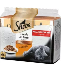 Sheba Nassfutter Fresh & Fine in Sauce Geflügel, 15 x 50 g