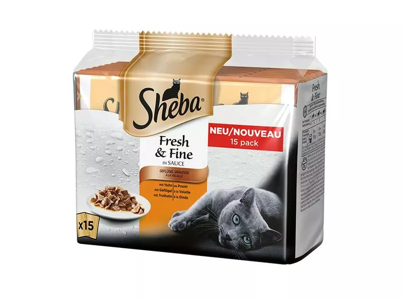 Sheba Nassfutter Fresh & Fine in Sauce Geflügel, 15 x 50 g 3 Sheba Nassfutter Fresh & Fine in Sauce Geflügel, 15 x 50 g