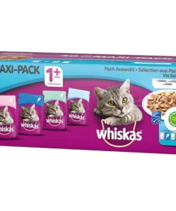Whiskas Nassfutter 1+ Fisch Auswahl in Gelee, 40 x 100g