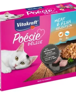 Vitakraft Nassfutter Poésie Délice Pute und Lachs Gelee 6 x 85 g