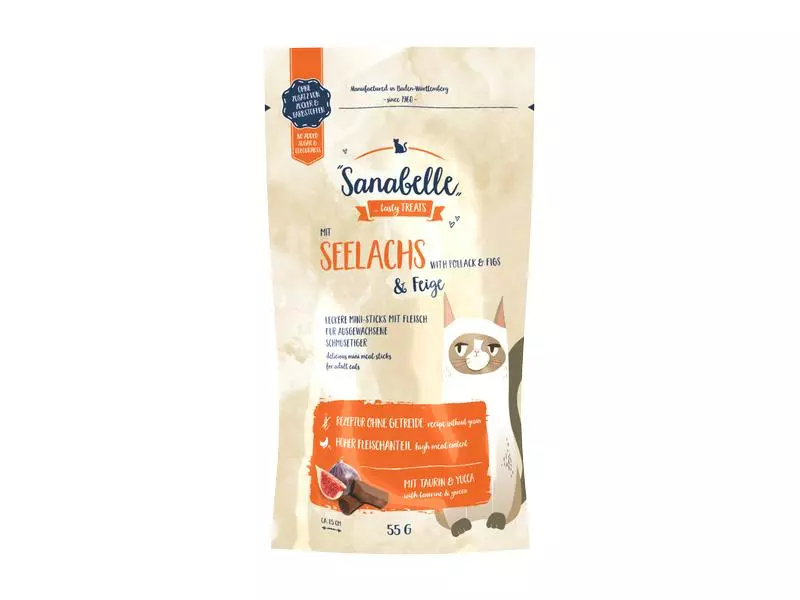 Sanabelle Katzen-Snack Seelachs & Feige 55 g 3 Sanabelle Katzen-Snack Seelachs & Feige 55 g