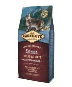 Carnilove Trockenfutter Cat Adult Sensitive & Long Hair Lachs, 6 kg