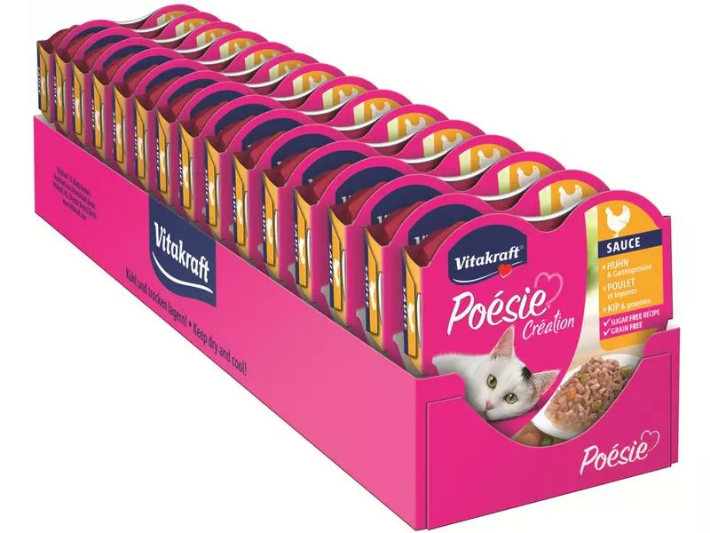 Vitakraft Nassfutter Poésie Sauce Huhn & Gartengemüse, 15 x 85 g 3 Vitakraft Nassfutter Poésie Sauce Huhn & Gartengemüse, 15 x 85 g