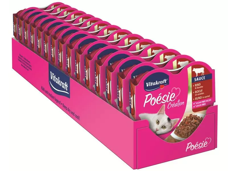 Vitakraft Nassfutter Poésie Sauce Rind & Karotte, 15 x 85 g 3 Vitakraft Nassfutter Poésie Sauce Rind & Karotte, 15 x 85 g