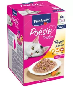 Vitakraft Nassfutter Poésie Multipack Herzschale Sauce 6 x 85 g