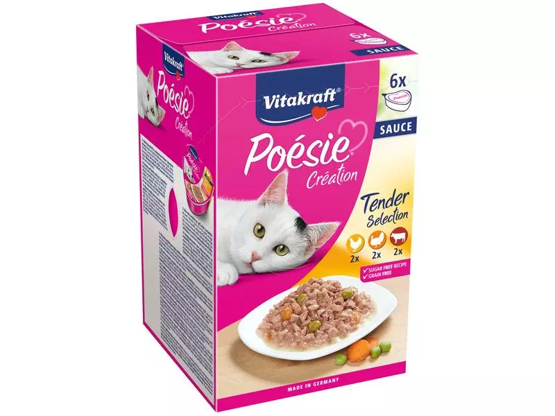 Vitakraft Nassfutter Poésie Multipack Herzschale Sauce 6 x 85 g 3 Vitakraft Nassfutter Poésie Multipack Herzschale Sauce 6 x 85 g