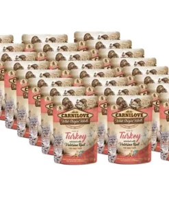 Carnilove Nassfutter Cat Pouch Ragout Truthahn mit Baldrian, 24 x 85 g