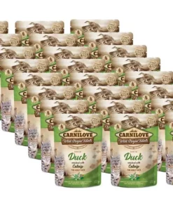Carnilove Nassfutter Cat Pouch Ragout Ente mit Katzenminze, 24 x 85 g