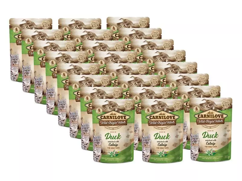 Carnilove Nassfutter Cat Pouch Ragout Ente mit Katzenminze, 24 x 85 g 3 Carnilove Nassfutter Cat Pouch Ragout Ente mit Katzenminze, 24 x 85 g