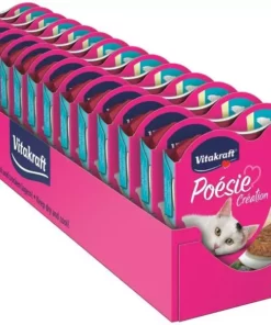 Vitakraft Nassfutter Poésie Gelee Lachs & Spinat, 15 x 85 g