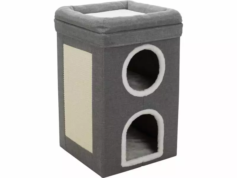 Trixie Kratzbaum Cat Tower Saul, Grau 4 Trixie Kratzbaum Cat Tower Saul, Grau – Bild 2