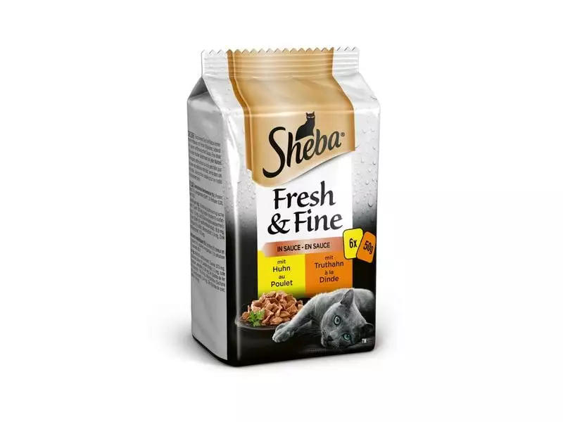 Sheba Nassfutter Fresh & Fine in Sauce Geflügel, 6 x 50 g 3 Sheba Nassfutter Fresh & Fine in Sauce Geflügel, 6 x 50 g