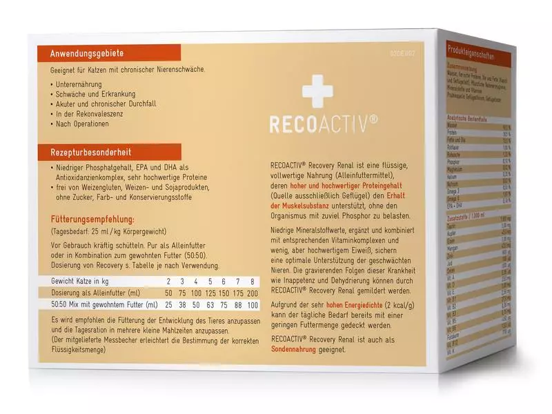 RECOACTIV Katzen-Nahrungsergänzung Recovery Renal, 3 x 90 ml 4 RECOACTIV Katzen-Nahrungsergänzung Recovery Renal, 3 x 90 ml – Bild 2