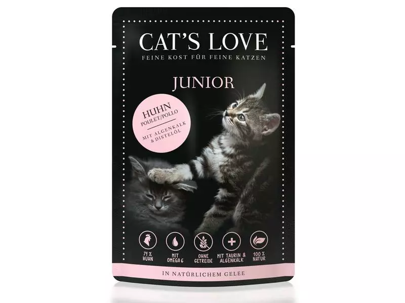 Cat's Love Nassfutter Junior Huhn 12 x 85 g 4 Cat's Love Nassfutter Junior Huhn 12 x 85 g – Bild 2
