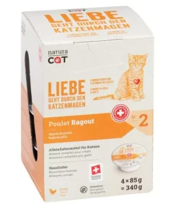 NaturaCat Nassfutter Poulet Ragout, 4 x 85g