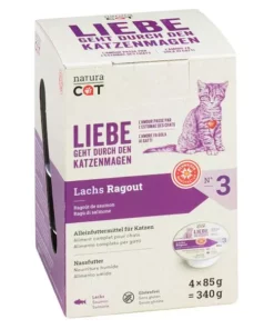 NaturaCat Nassfutter Lachs Ragout, 4 x 85g