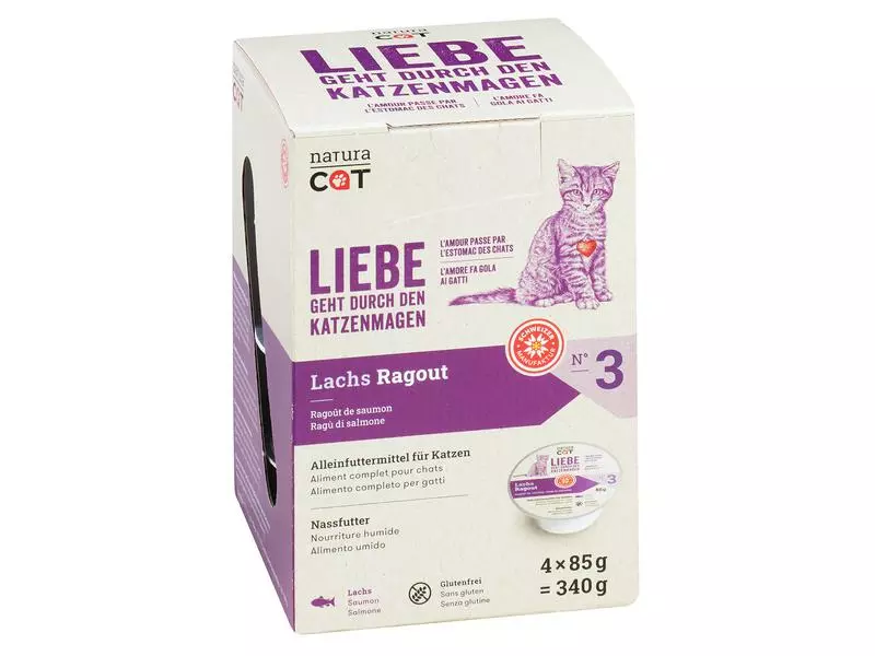 NaturaCat Nassfutter Lachs Ragout, 4 x 85g 3 NaturaCat Nassfutter Lachs Ragout, 4 x 85g