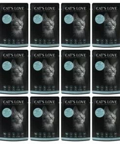 Cat's Love Nassfutter Adult Lachs, 12 x 85 g