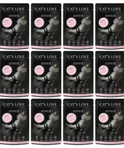 Cat's Love Nassfutter Junior Huhn 12 x 85 g