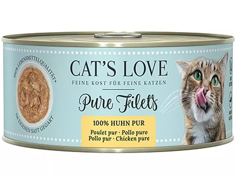 Cat's Love Nassfutter Fillet Pur Huhn 6 x 100 g 4 Cat's Love Nassfutter Fillet Pur Huhn 6 x 100 g – Bild 2