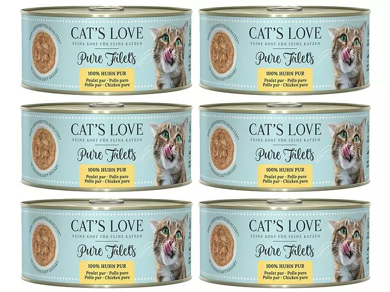 Cat's Love Nassfutter Fillet Pur Huhn 6 x 100 g 3 Cat's Love Nassfutter Fillet Pur Huhn 6 x 100 g