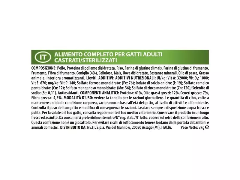 Purina Pro Plan Trockenfutter Sterilised Kaninchen, 3 kg 4 Purina Pro Plan Trockenfutter Sterilised Kaninchen, 3 kg – Bild 2