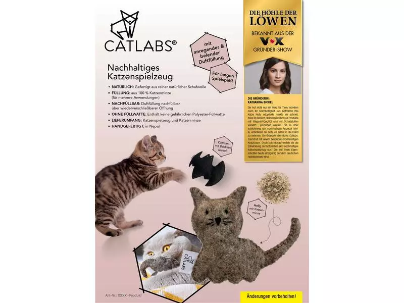 Catlabs Katzen-Spielzeug Flauschige Fledermaus mit Baldrianwurzel 12 Catlabs Katzen-Spielzeug Flauschige Fledermaus mit Baldrianwurzel – Bild 10