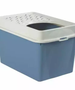 Rotho Katzentoilette Berty Eco, Blau – Sand