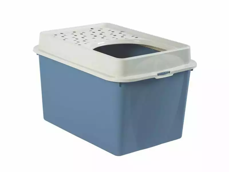 Rotho Katzentoilette Berty Eco, Blau – Sand 3 Rotho Katzentoilette Berty Eco, Blau – Sand