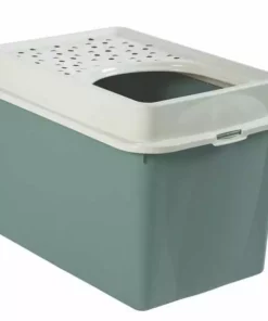 Rotho Katzentoilette Berty Eco, Grün – Sand