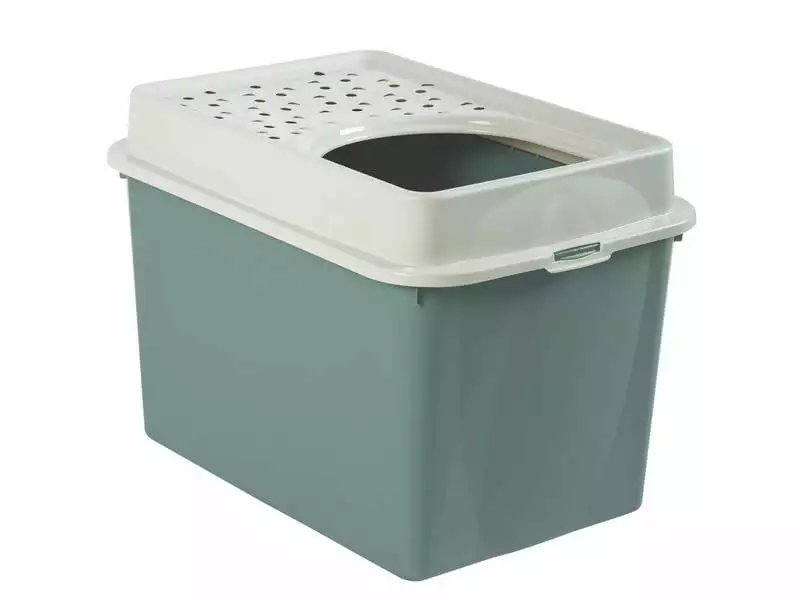 Rotho Katzentoilette Berty Eco, Grün – Sand 3 Rotho Katzentoilette Berty Eco, Grün – Sand