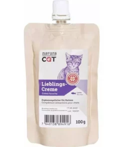 NaturaCat Katzen-Snack Lieblingscreme Lachs, 100g