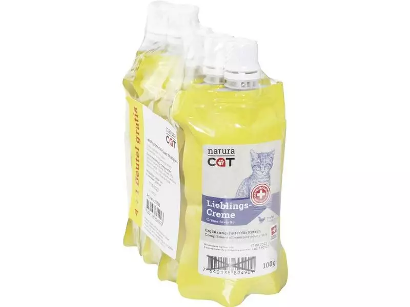 NaturaCat Katzen-Snack Lieblingscreme Poulet, Multipack, 5 x 100 g 3 NaturaCat Katzen-Snack Lieblingscreme Poulet, Multipack, 5 x 100 g