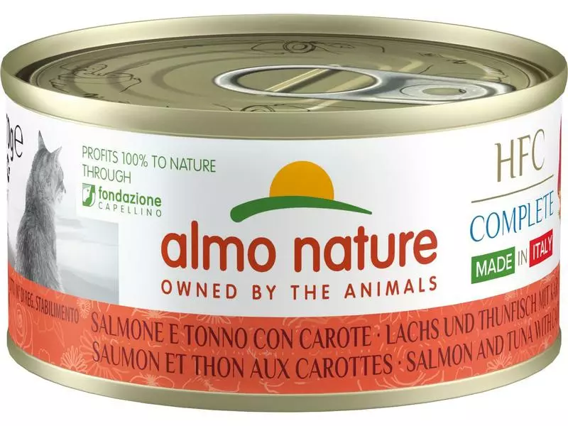 Almo Nature Nassfutter HFC Complete Lachs & Thunfisch m. Karotten 24x70g 4 Almo Nature Nassfutter HFC Complete Lachs & Thunfisch m. Karotten 24x70g – Bild 2