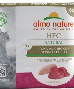 Almo Nature Nassfutter HFC Natural Thunfisch und Huhn, 6 x 55 g