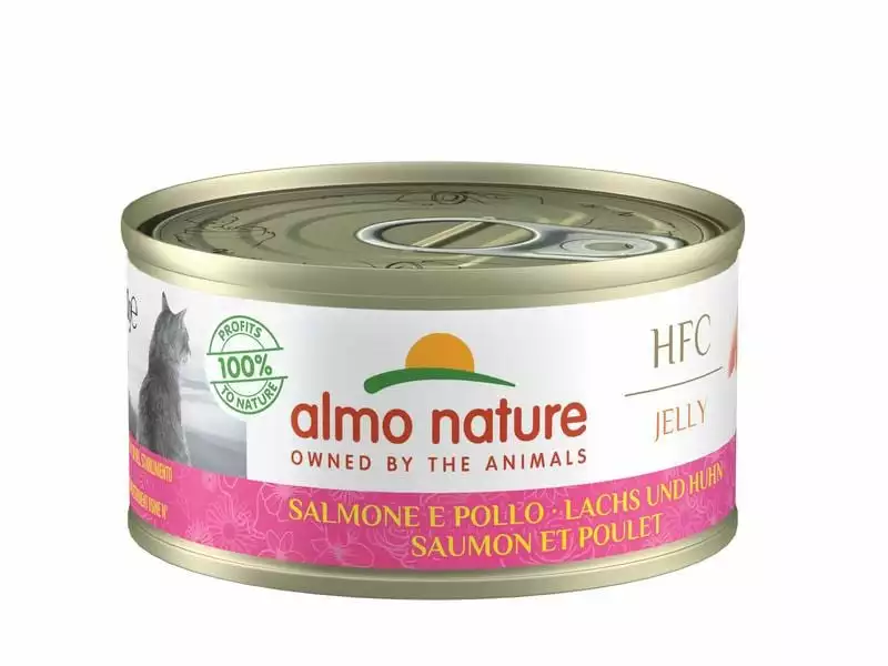 Almo Nature Nassfutter HFC Jelly Lachs und Huhn, 24 x 70 g 4 Almo Nature Nassfutter HFC Jelly Lachs und Huhn, 24 x 70 g – Bild 2