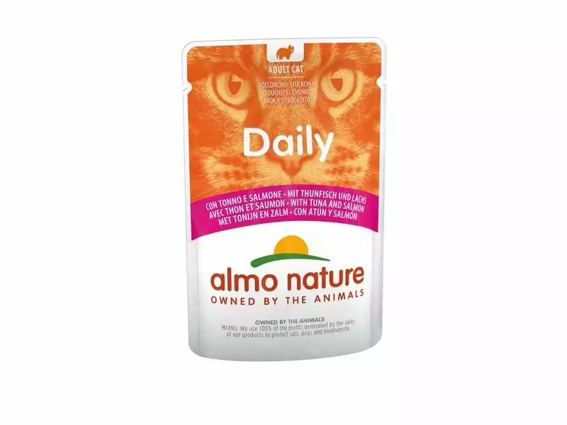 Almo Nature Nassfutter Daily mit Thunfisch und Lachs, 30 x 70 g 4 Almo Nature Nassfutter Daily mit Thunfisch und Lachs, 30 x 70 g – Bild 2