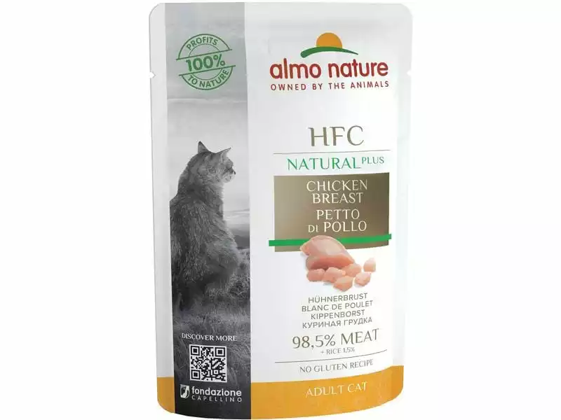 Almo Nature Nassfutter HFC Natural Plus Hühnerbrust, 24 x 55g 4 Almo Nature Nassfutter HFC Natural Plus Hühnerbrust, 24 x 55g – Bild 2