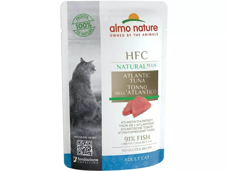 Almo Nature Nassfutter HFC Natural Plus Atlantikthunfisch, 24 x 55g 3 Almo Nature Nassfutter HFC Natural Plus Atlantikthunfisch, 24 x 55g – Bild 2