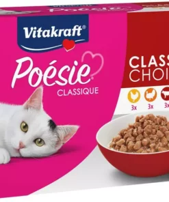 Vitakraft Nassfutter Poésie Classic Choice, Sauce Beutel, 12 x 85 g