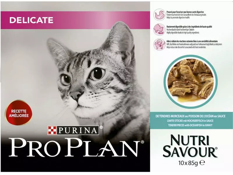 Purina Pro Plan Nassfutter Delicate Ocean Fisch, 10 x 85 g 3 Purina Pro Plan Nassfutter Delicate Ocean Fisch, 10 x 85 g
