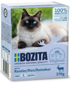 Bozita Nassfutter Häppchen in Sauce mit Rentier, 370 g