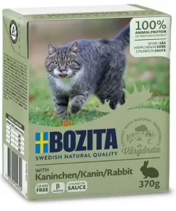 Bozita Nassfutter Häppchen in Sauce mit Kaninchen, 370 g