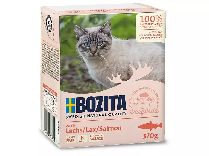 Bozita Nassfutter Häppchen in Sauce mit Lachs, 16 x 370 g 4 Bozita Nassfutter Häppchen in Sauce mit Lachs, 16 x 370 g – Bild 2