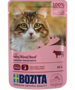 Bozita Nassfutter Pouch Häppchen in Sauce Rind, 85 g