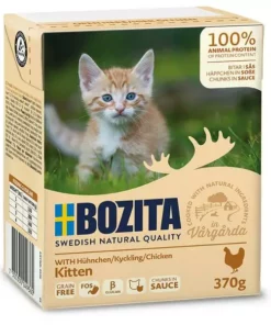 Bozita Nassfutter Häppchen in Sauce Kitten mit Hühnchen, 370 g