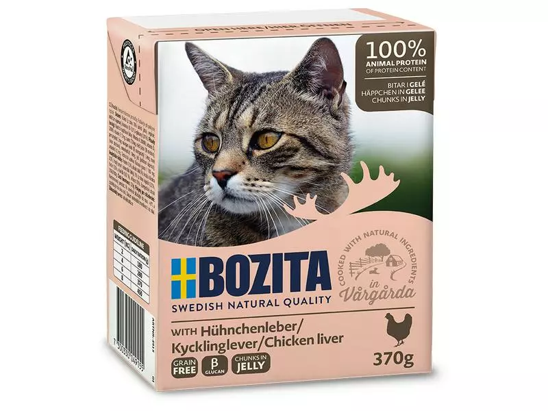 Bozita Nassfutter Häppchen in Gelée mit Hühnchenleber, 370 g 3 Bozita Nassfutter Häppchen in Gelée mit Hühnchenleber, 370 g