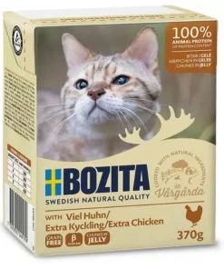 Bozita Nassfutter Häppchen in Gelée mit viel Huhn, 370 g